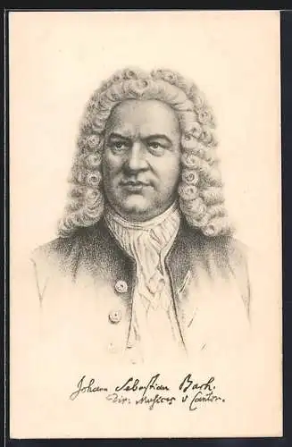 AK Portrait von Johann Sebastian Bach, 1685-1750