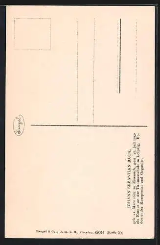 AK Portrait von Johann Sebastian Bach, 1685-1750