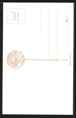 Künstler-AK Liebespaar mit Margerite