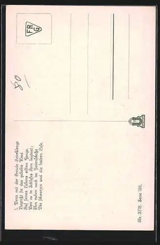 Künstler-AK F. Elssner: Friedrich Schiller, Das Lied von der Glocke, Frau trägt ihr Kind zur Taufe