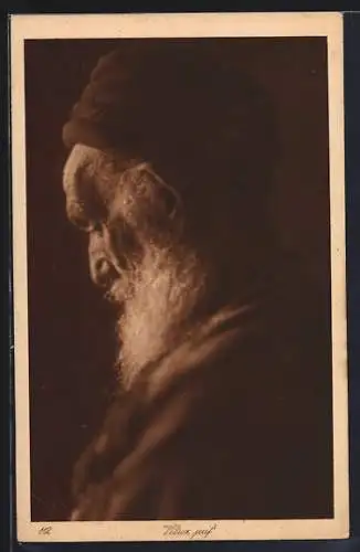 AK Vieux juif, Alter jüdischer Mann mit Turban u. Bart