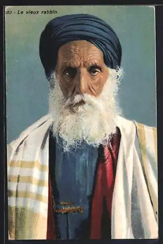 AK Le vieux rabbin, Rabbiner in Tracht
