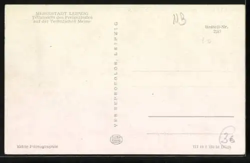 AK Leipzig, Teilansicht des Freigeländes auf der Technischen Messe, Leipziger Messe