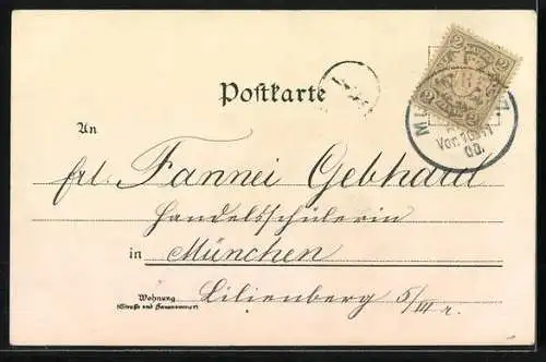 Lithographie Mignon, Szene aus Göthe`s Stück