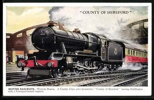 AK englische Eisenbahn, Locomotive County of Hereford class 4-6-0 Locomotive, Western Region