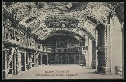 AK Waldsassen, Südlicher Teil aus dem Bibliotheksaal des Klosters