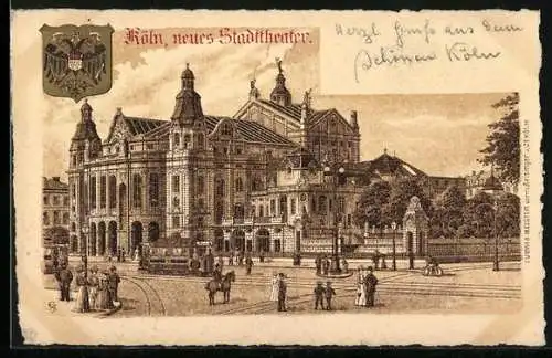 Lithographie Köln-Neustadt, Neues Stadttheater am Habsburgerring