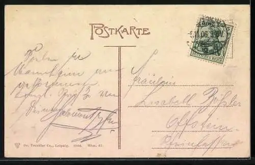 AK Mannheim, Kaiserring mit Strassenbahn