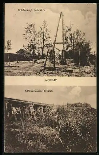 AK Swidniki, Bahnwärterhaus, Russsischer Brückenkopf