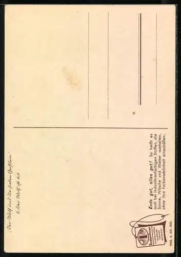 AK Reklame für Indanthren, Märchen vom Wolf und den sieben Geisslein