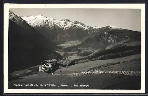 AK Neukirchen am Grossvenediger, Gasthaus Rechteck, Ansicht mit Seekar u. Plattenkogel