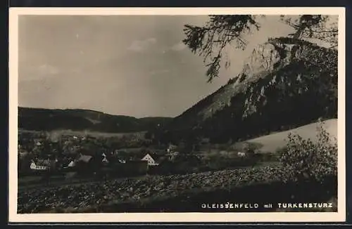 AK Gleissenfeld, Ortsansicht mit Türkensturz