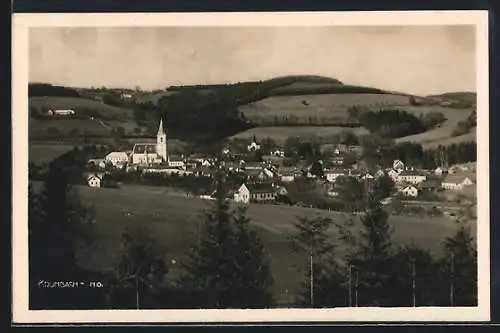AK Krumbach /N.-Ö., Gesamtansicht mit Umgebung aus der Vogelschau