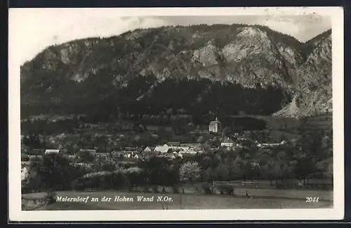 AK Münichreith am Ostrong, Ortsansicht mit Bergpanorama