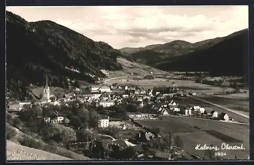 AK Kalwang /Oberstmk., Gesamtansicht von einer Anhöhe aus