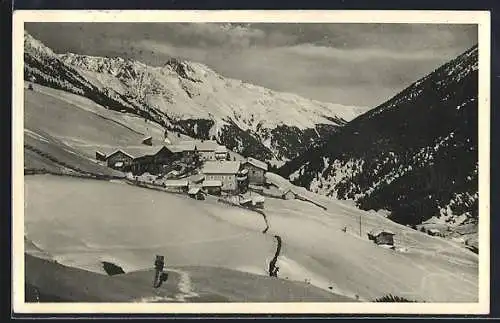 AK Praxmar im Sellraintal, Gesamtansicht im Winter