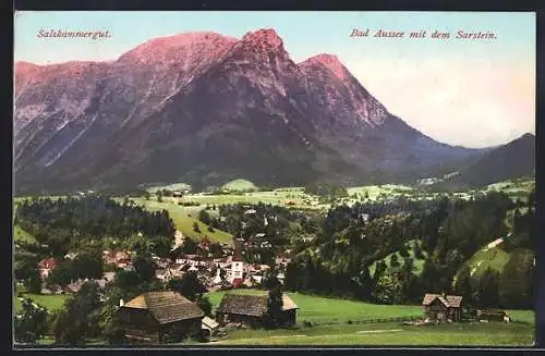 AK Bad Aussee /Salzkammergut, Ortsansicht mit dem Sarstein