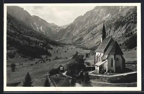 AK Seewiesen /Stmk., Kirche mit Umgebung