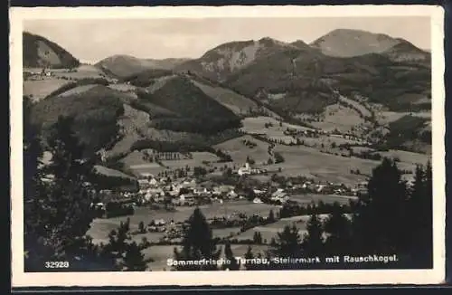 AK Turnau /Steiermark, Gesamtansicht mit Rauschkogel