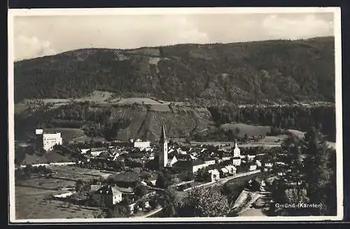 AK Gmünd /Kärnten, Teilansicht mit Rathaus
