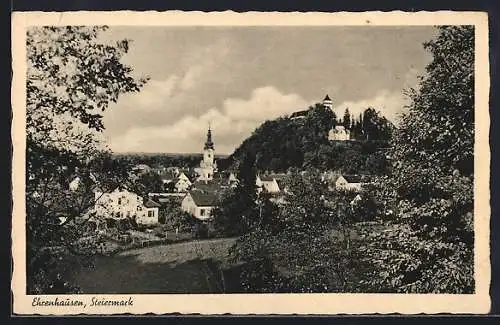 AK Ehrenhausen /Steiermark, Teilansicht mit Kirche