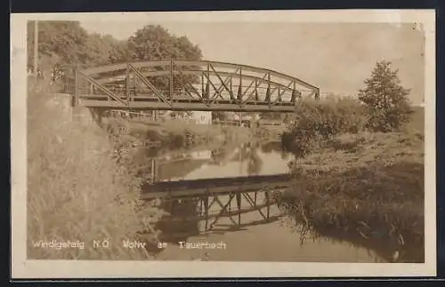 AK Windigsteig /N. Ö., Tauerbach mit Brücke