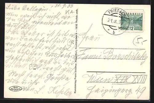 AK Friesach in Kärnten, Totalansicht mit Strandbad