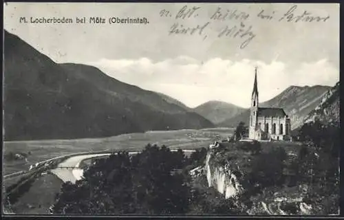 AK Mötz, Panorama mit Kirche Maria Locherboden