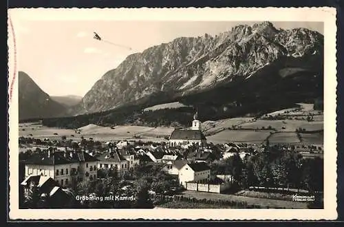 AK Gröbming, Ortspanorama mit Kamm