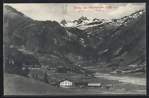 AK Ridnaun, Totale mit Umland