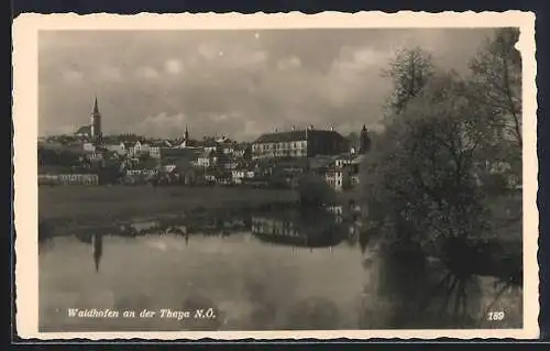 AK Waidhofen an der Thaya, Teilansicht mit Kirche