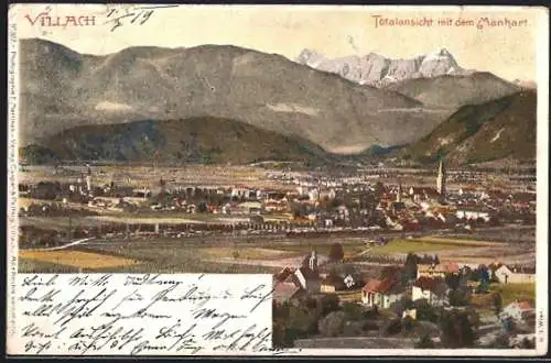AK Villach, Totalansicht mit dem Manhart