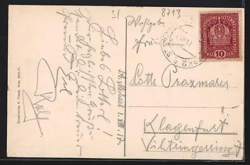 AK St. Michael ob Leoben, Panorama mit Holzstoff-Fabrik