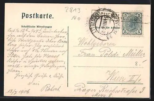 AK Scheiblingkirchen, Ortspartie mit Bäumen