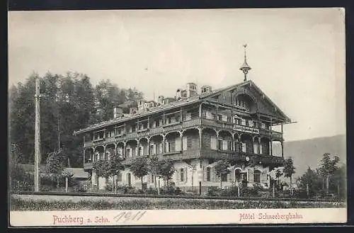 AK Puchberg a. Schn., Hotel Schneebergbahn