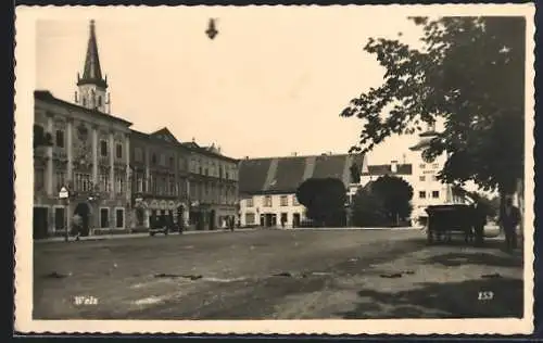 AK Wels, Strassenpartie mit Geschäften