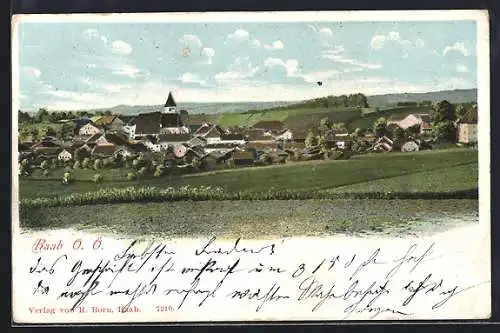AK Raab /O. Ö., Teilansicht mit Kirche