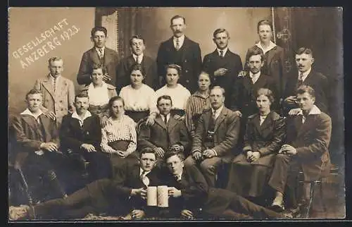 Foto-AK Schardenberg, Gesellschaft Anzberg 1923