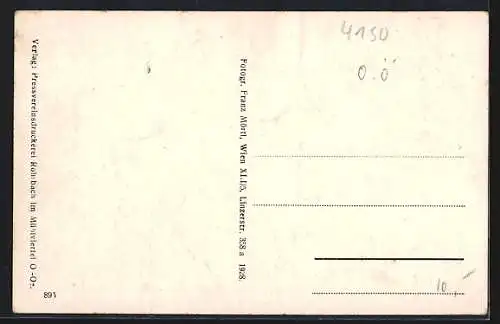 AK Rohrbach /O.-Oe., Oberer Marktplatz mit Geschäft von Ferdinand Schwarz und Denkmal