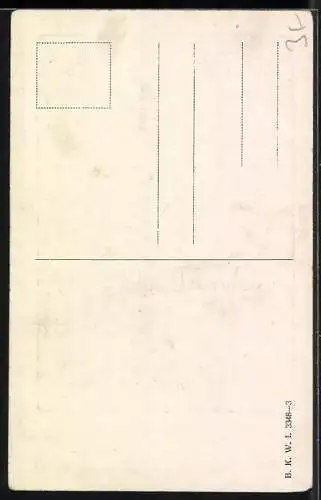 AK Zwei Rehe im Schnee vor einem beleuchteten Haus