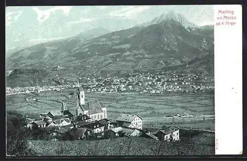 AK Marling, Panorama mit Meran gg. d. Ifinger