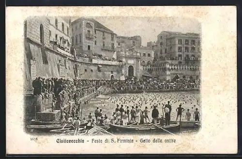 AK Civitavecchia, Festa di S. Firminia, Getto delle anitre