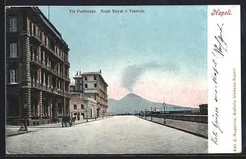 AK Napoli, Via Partenope, Hotel Royal e Vesuvio
