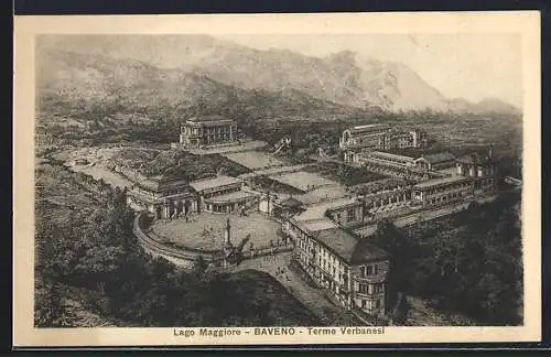 Künstler-AK Baveno /Lago Maggiore, Terme Verbanesi