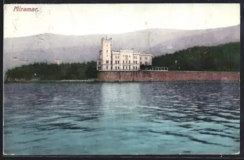 AK Miramar, Blick auf das Schloss