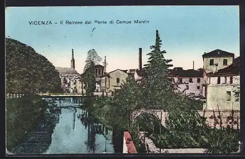 AK Vicenza, Il Retrone dal Ponte di Campo Marzio