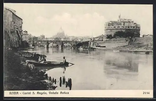 AK Roma, Castel S. Angelo, Veduta Antica