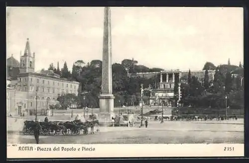AK Roma, Piazza del Popolo e Pincio