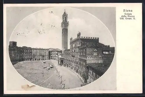 AK Siena, Veduta della Piazza Vittorio Emanuele II.