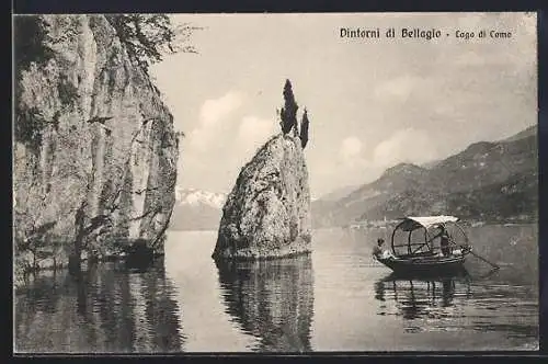 AK Bellagio /Lago di Como, Boot auf dem See